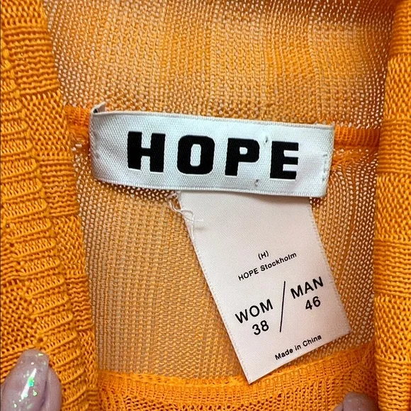 Hope Orange Ribbed Turtleneck - Picture 2 of 7